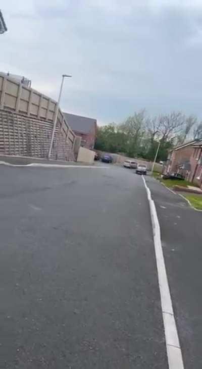 Trying show off on a quad bike.