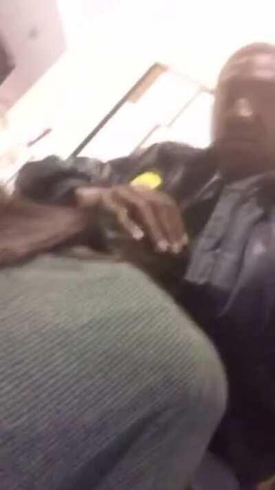 Lost her apartment keys so she sucks security guard for new ones