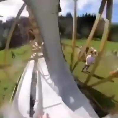 water slide + roller-coaster