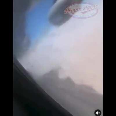 Someone stuck or holding on to the aircraft going from Kabul😢