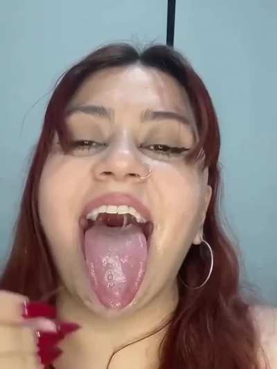 spit or tongue? 