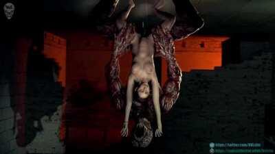 Claire and a Surprise corridor Licker - Jesus christ! (HVL)