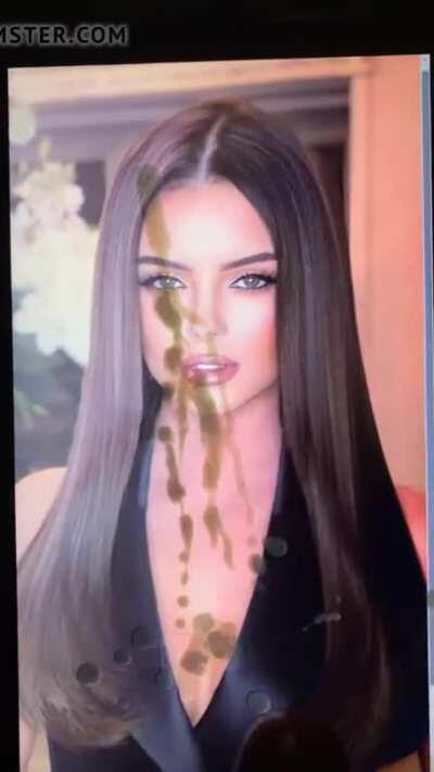 Covered Maura Higgins in my dick juice