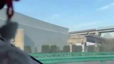 Section of a bridge collapses in Huangshi, China