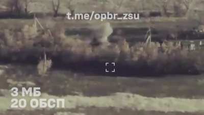 Drone footage of the Ukrainian Presidential Brigade 