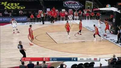 [Highlight] Zach Lavine absorbs the contact and drives in for the two-handed slam