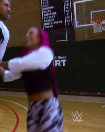 Sasha jumping around in excitement