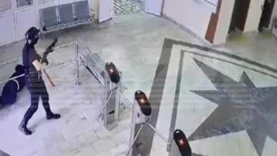 Extended CCTV of the Perm university shooting.