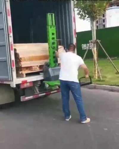 Infinitely more useful than your standard manual pallet jack