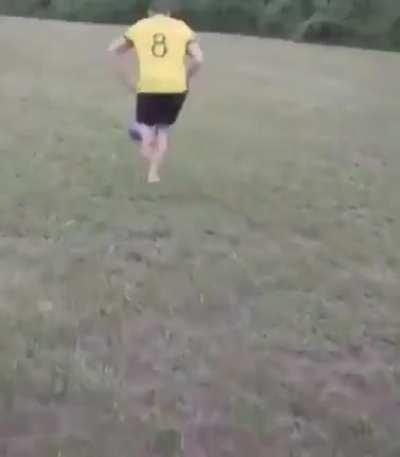 How long is the average career of a barefoot bowling ball soccer player?