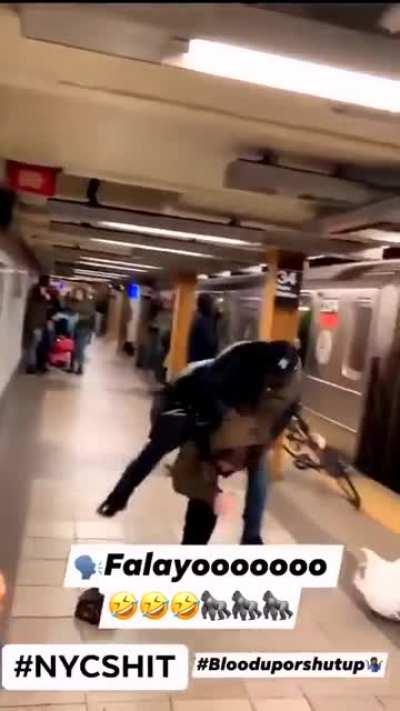 Those subway doors made him feel brave, but they did ultimately betray him...