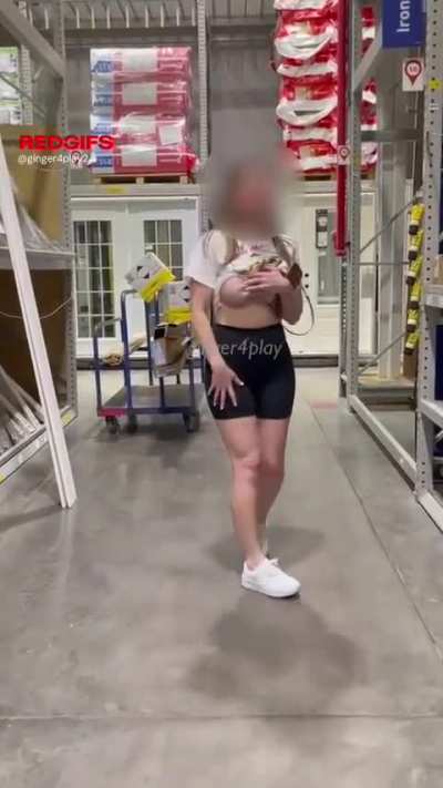 Walking around flashing my perfect rack