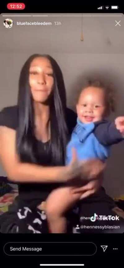 Blueface the rapper promoting throwing babies as a trend to his new song