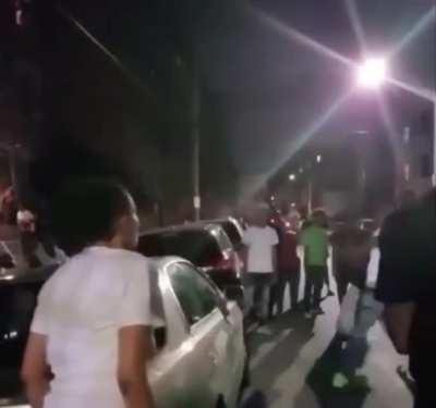 Fought the whole block by himself