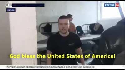 A Russian conscript takes his chance to voice his true opinions while live on tv - 