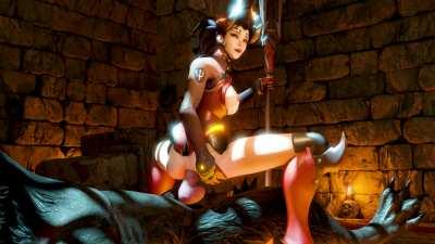 *Warning Beastality* Mercy Riding a Werewolf (VoidCourt) [Overwatch]