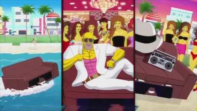 I dubbed Inferno Galore over this coach gag. Sounds pretty decent