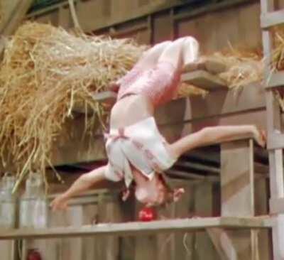 Can't believe she didn't fall off