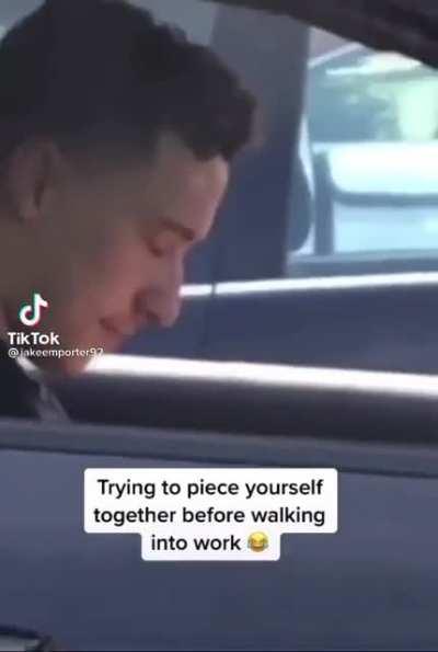 He was literally thinking “what if someone saw me like this” then he looked over😭😂