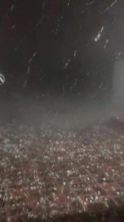 Last night hail storm (loud warning)