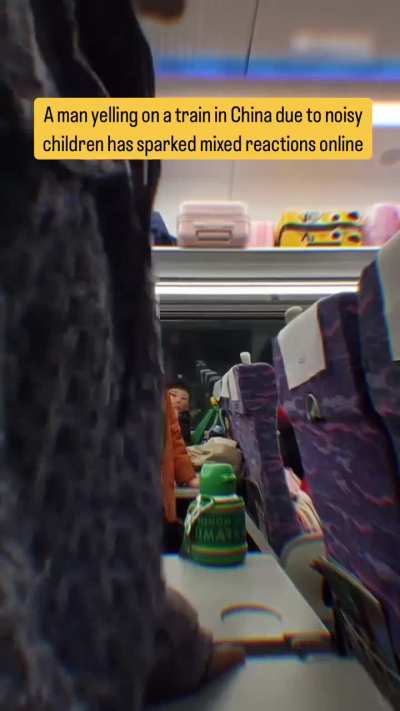 This guy had enough of noisy kids on the train