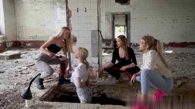 Molly got too excited slapping the shit out of Astra (Dominique's reaction -girl in black- was funny!). They had to cut the scene!