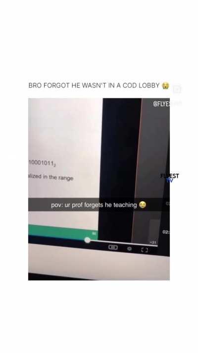 The teacher slipped up in the class