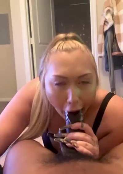 BBC too big to make it disappear in her mouth