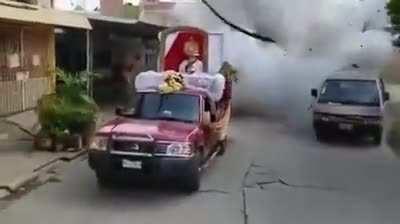 Shooting rockets from your motorbike