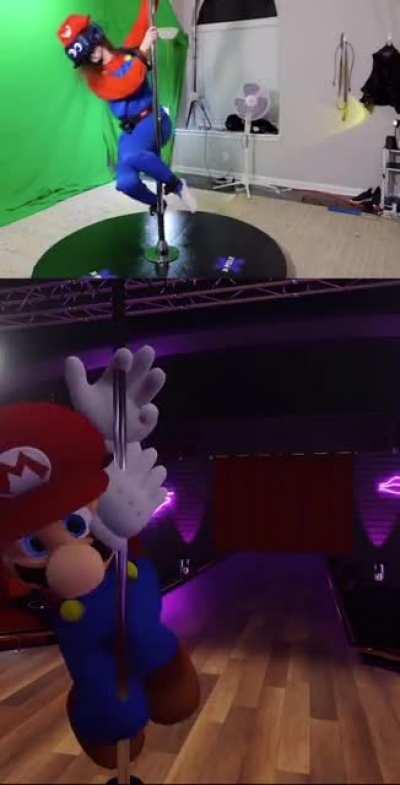 Got a pole to do fullbody dancing, this is the first thing I thought of doing