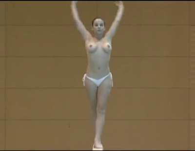 Topless Gymnastics Routine