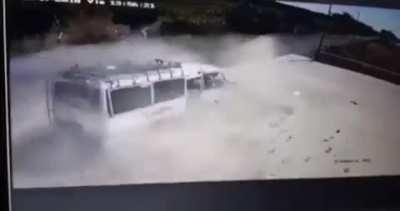 2 angles of a brutal crash