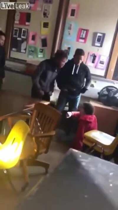 Student punches teacher and karma jumps in.