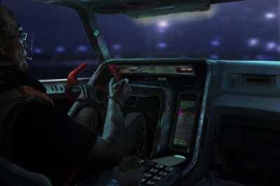 Cyberpunk Taxi Driver. Nightcall by Kavinsky. Full video in comments