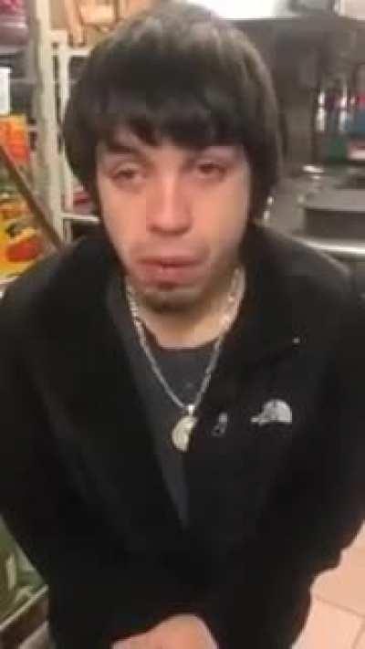 Dumbass gets high on his interview 