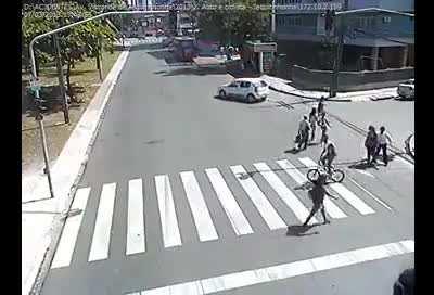 The grass broke the fall.