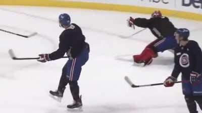 Carey Price swaggers after a windmill glove save