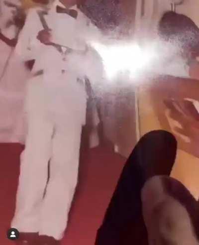 Thought y’all would dig this. A homie of mine met DOOM’s aunt at the street naming ceremony a little while back and she showed him pics of a 6 year old DOOM in a tuxedo at her wedding in the 70s.