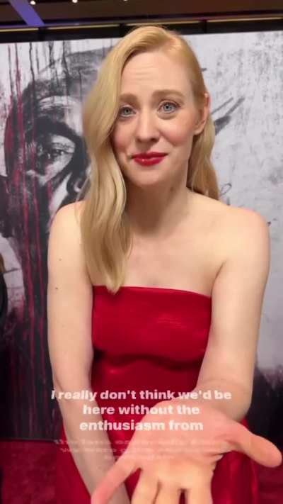 Deborah thanking the fans