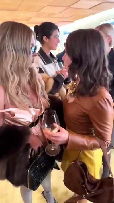 Chatting with Sydney Sweeney at the London Miumiu reopening, May 2025