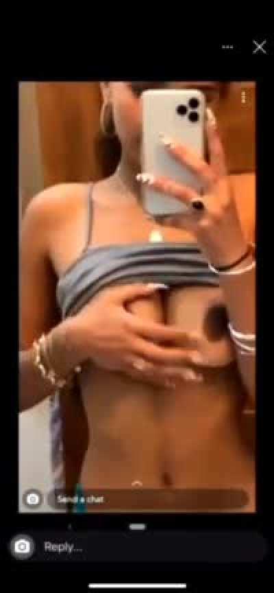 gripping those fat tits