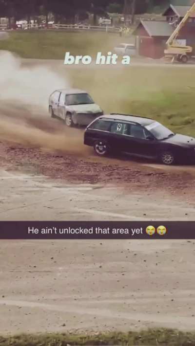 Road accident with air