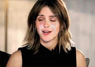 Emma Watson looks pretty with C*m on her Face