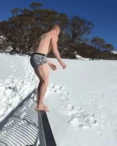 The snow looks so soft