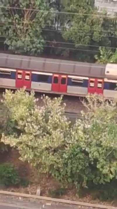 East Rail MTR train used to transport arrested students with windows covered in black. Listen closely and you can hear screams.
