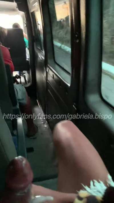 Public Bus Jerk Off Cumshot