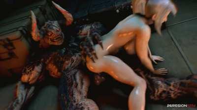 Samus getting ruined by a hung demon (26regionSFM) [Metroid]