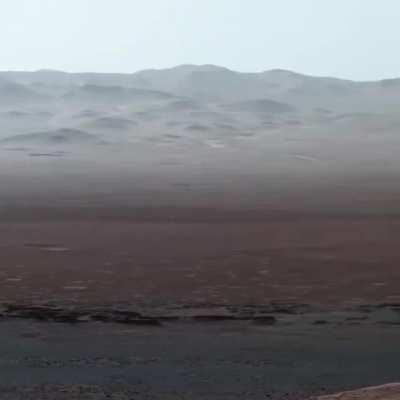 View from the surface of Mars by Curiosity Rover