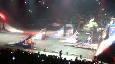 Guy tries to do a bike stunt