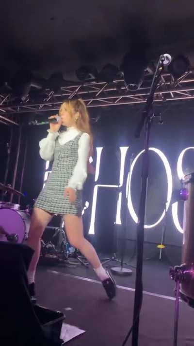 Singing her heart out during Echosmith tour (November 2023)